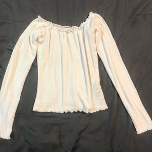 Off the shoulder white crop top